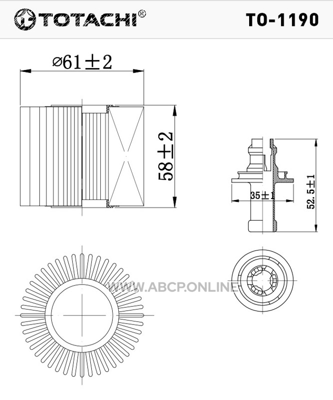 Totachi ta1343 air filter
