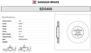 Sangsin brake SD5408